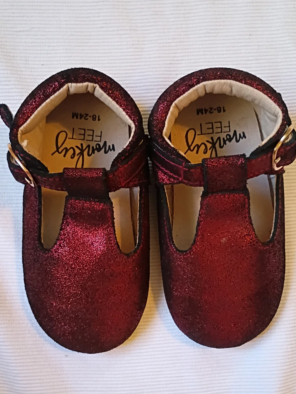 Monkey Feet Baby Toddler Glitter T-Strap Mary Janes